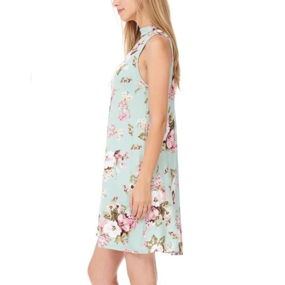 Floral choker mini dress - Picture 5 of 8